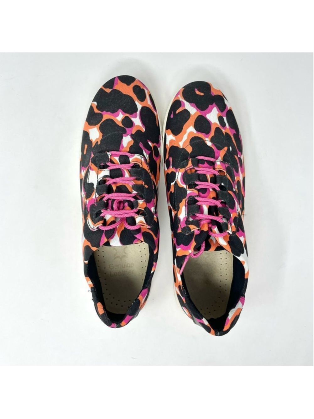 Stuart Weitzman Pink Leopard Print Neoprene Sneakers Size 40/9 - Picture 5 of 8